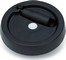 Solid control handwheel with foldaway revolving  handle