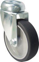 Synthetic Rubber Tyre Bolt Hole Unbraked Castors