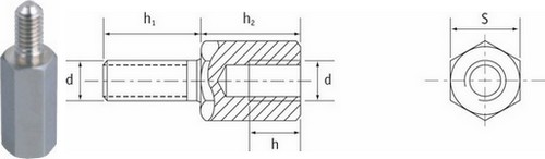 Hexagonal Male/Female Supports