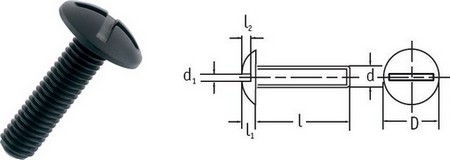 Slotted Mushroom Head Screws